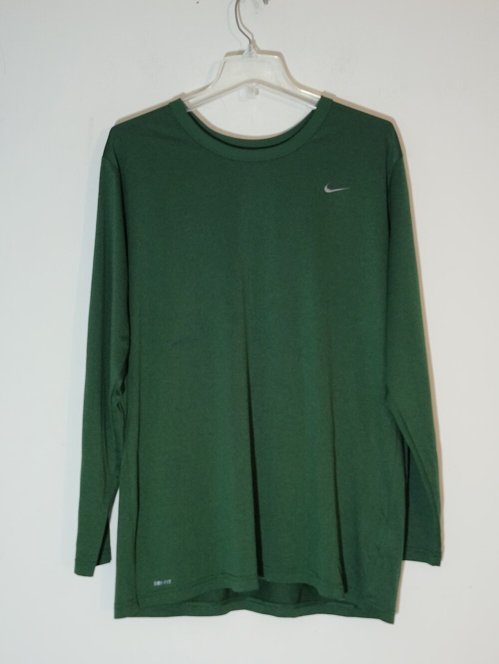 Nike Dri-FIT Performance Long-Sleeve Crewneck Shirt Size:XXL Color: Dark Green